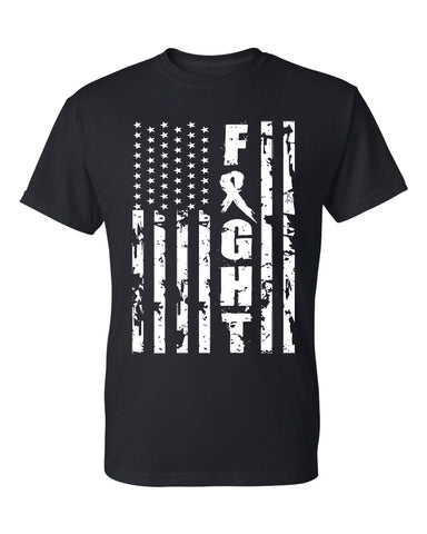 Kropsis Fight Flag Breast Cancer Awareness Men`s T-Shirt