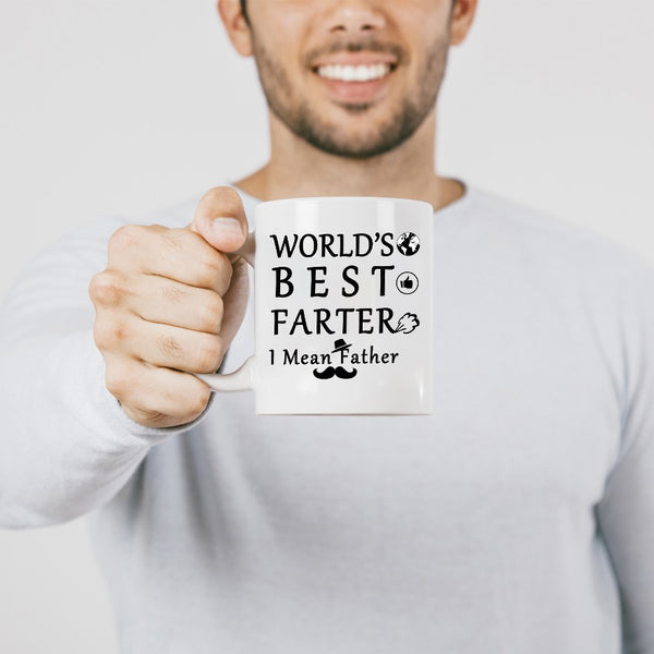 KROPSIS Worlds Best Farter Ever I Mean Father Ceramic Coffee Mug White –  kropsis
