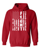 Kropsis Fight Flag Breast Cancer Awareness Hooded Sweatshirt Hoodie