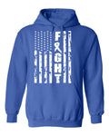 Kropsis Fight Flag Breast Cancer Awareness Hooded Sweatshirt Hoodie